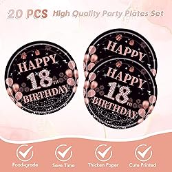 41Pcs 18th Birthday Party Decorations for Girls