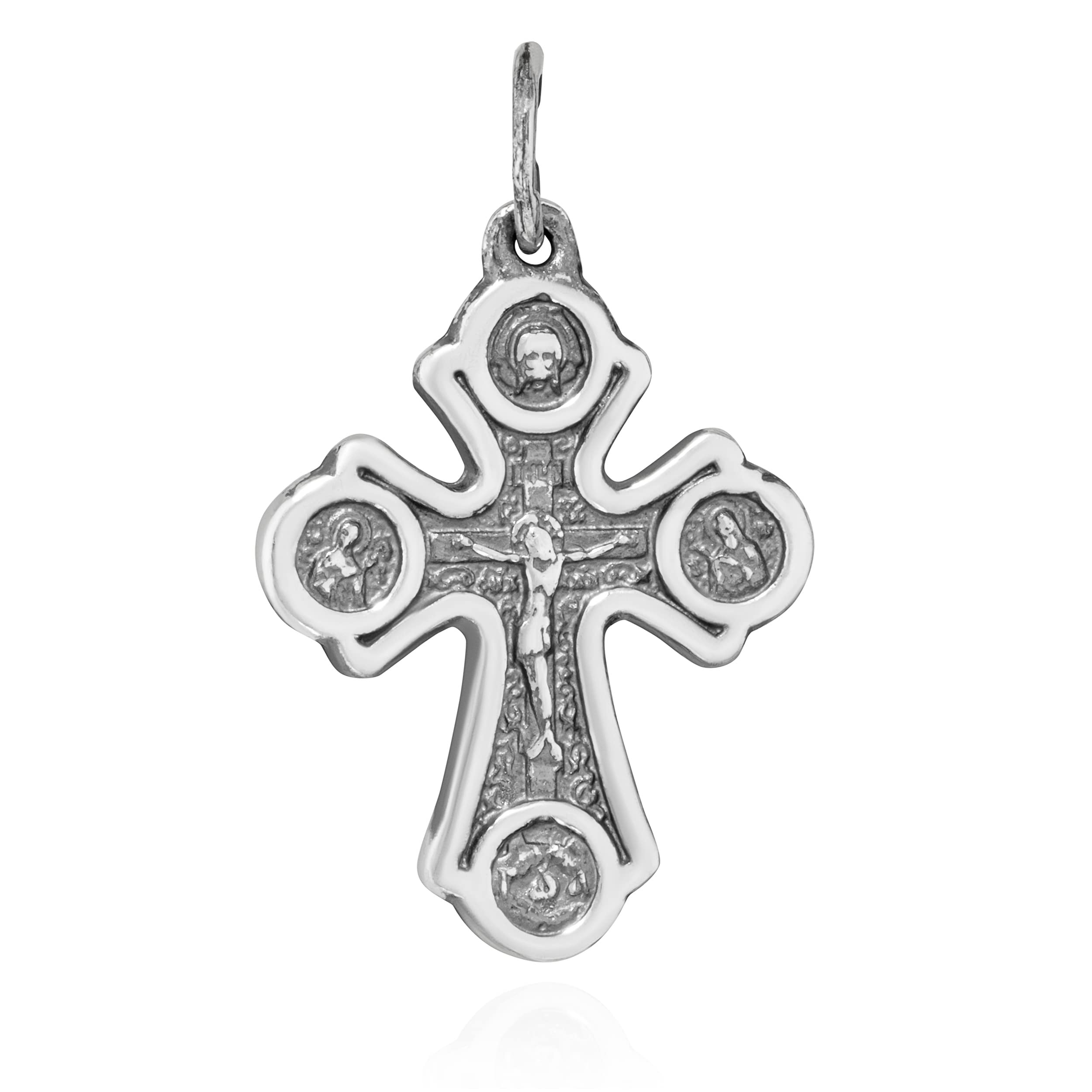 NKlaus 925 sterling silver cross orthodox crucifix pendant faith symbol 6207 baptism