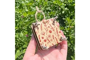 Happinit Micro Flower Press, Small Flowers Press Kit, Pocket Flower Pressing, Mini Plant Preservation Kit for Arts and Crafts Lovers (Silver)