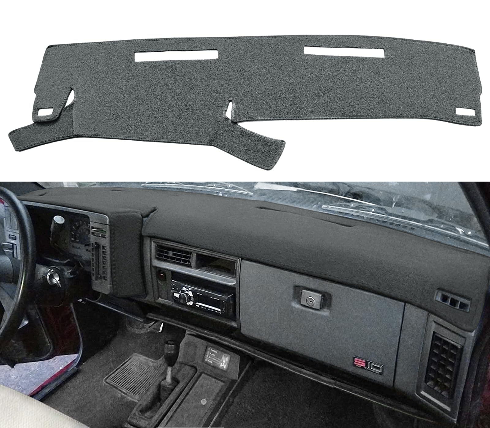 Photo 1 of Yiz Dash Cover Mat Custom Fit for 1986-1993 Chevy Chevrolet S10 Blazer/GMC S15 Jimmy Sonoma/91-94 Olds Oldsmobile Bravada,Dashboard Cover Pad Carpet (86-93 Dark Gray) J37