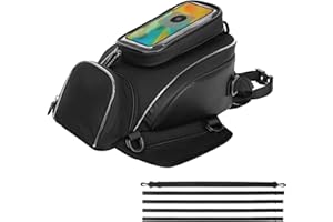 Motorcycle Tank Bag for Triumph Scrambler 1200XC 1200XE, Strong Magnetic Waterproof Oxford Black Motorbike Quick Release Pann