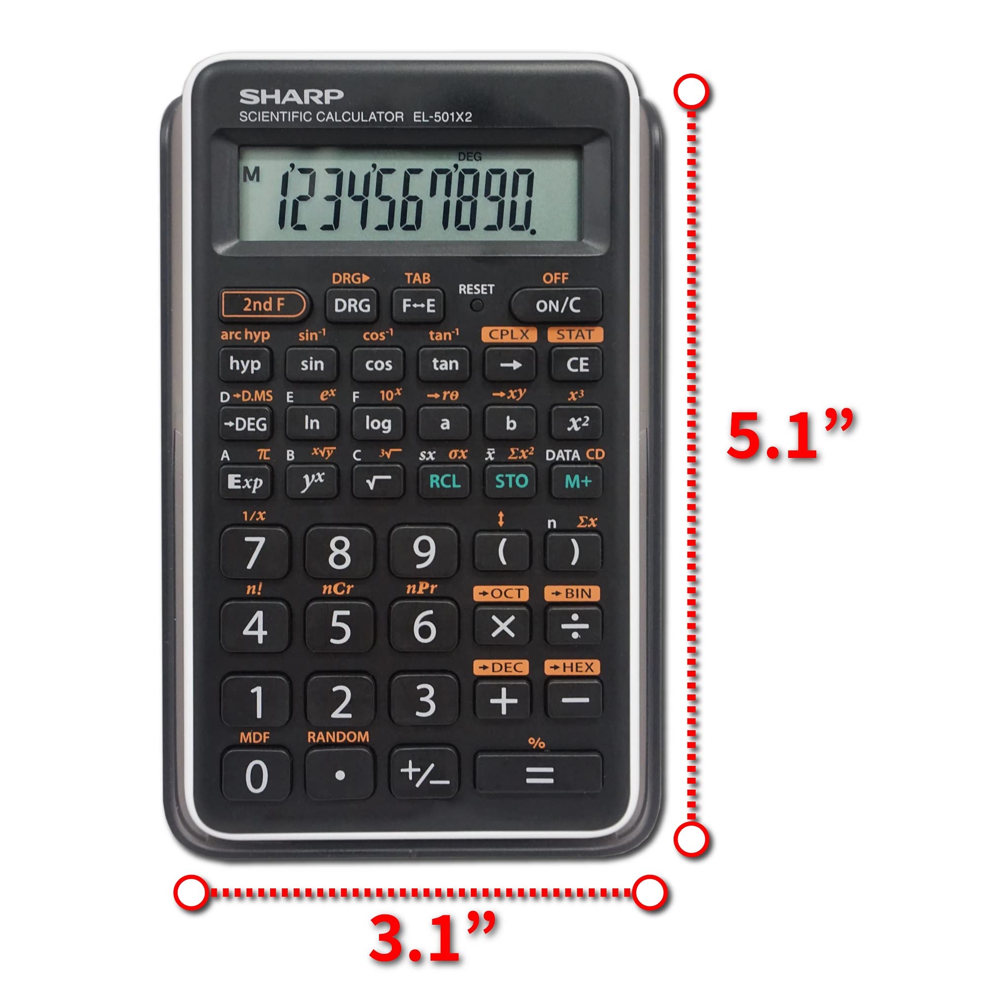 Sharp EL501X2BWH Engineering/Scientific Calculator