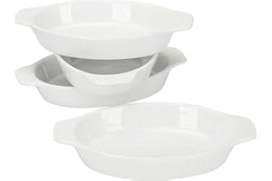 BIA Cordon Bleu Au Gratin Porcelain Baking Dish, Large, White (904998S4SIOC)
