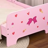 ZONEKIZ 3PC Kids Bedroom Furniture Set Bed Vanity Table Stool Pink Princess view 9