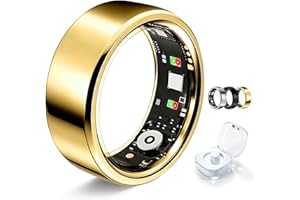 NewTrip Smart Ring for Women Men Fitness Tracker Heart Rate Sleep Trends 128 Sports Modes Gesture Control Cycle Tracking IP68 Waterproof No Subscription Compatible with iPhone Android (Gold, Size 8)4.6 out of 5 stars 101 offer from $59.99