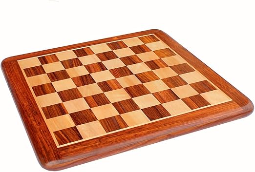 15 X 15 Collectible Rosewood Wooden Chess Game Board Without Pieces - Appropriate Wooden & Brass Chess Pieces Chessmen available separately by StonKraft Brand