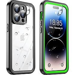 Temdan for iPhone 14 Pro Case Waterproof,Built-in