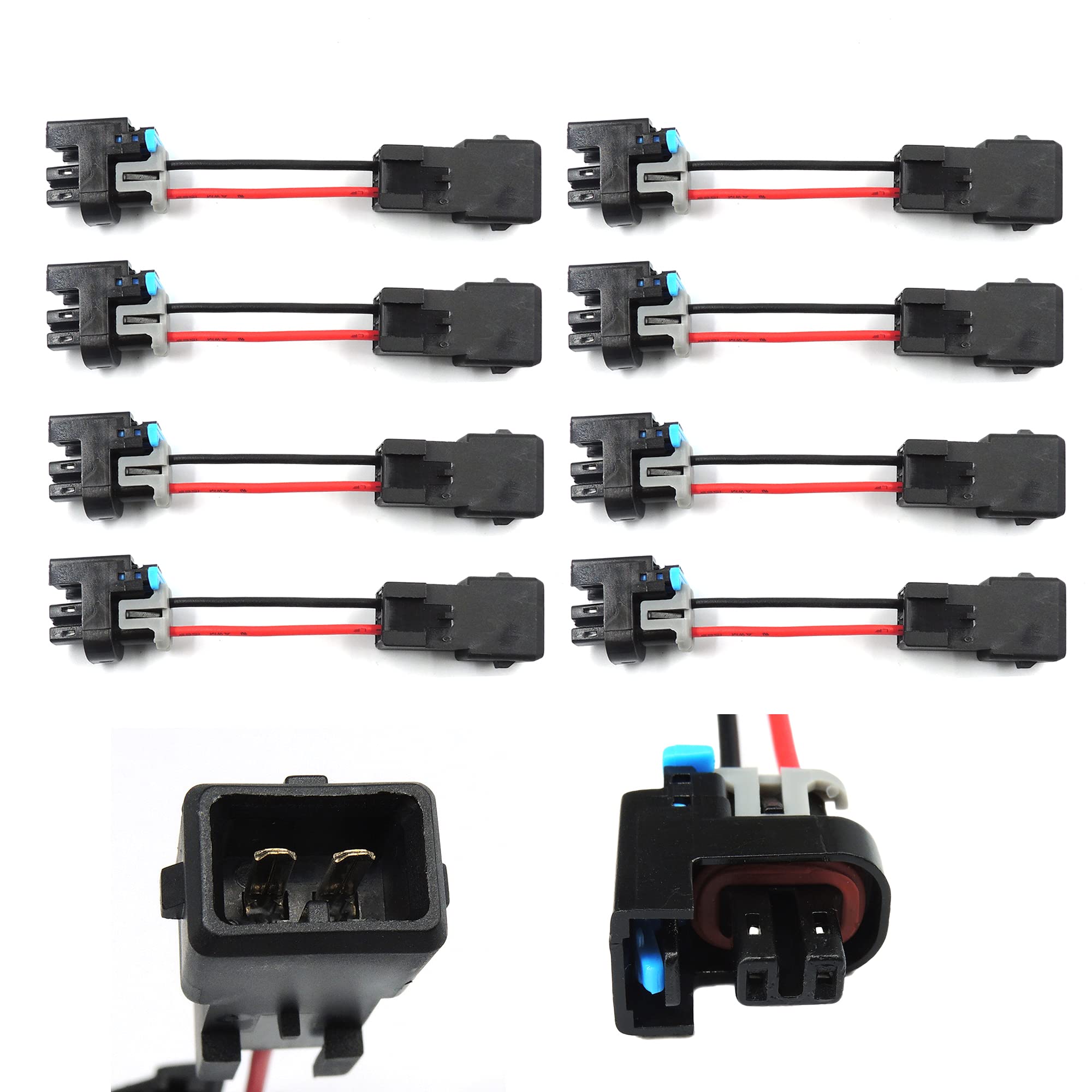 Photo 1 of HiSport Injector PnP Adaptors Plugs Compatible with LQ4 LQ9 4.8 5.3 6.0 Injectors into LS1 LT1 EV1 wiring Harness Connectors 8Pcs Replace 17113553 25317628