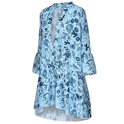 YongANs Tunic Tops Dress for Women 3/4 Sleeve Boho