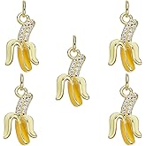 LEGENTLISUR 5-12Pcs Charms for Jewelry Making Real 18K Gold Plated Charms Cubic Zirconia Charm for Earring Bracelet Necklace Jewelry Making