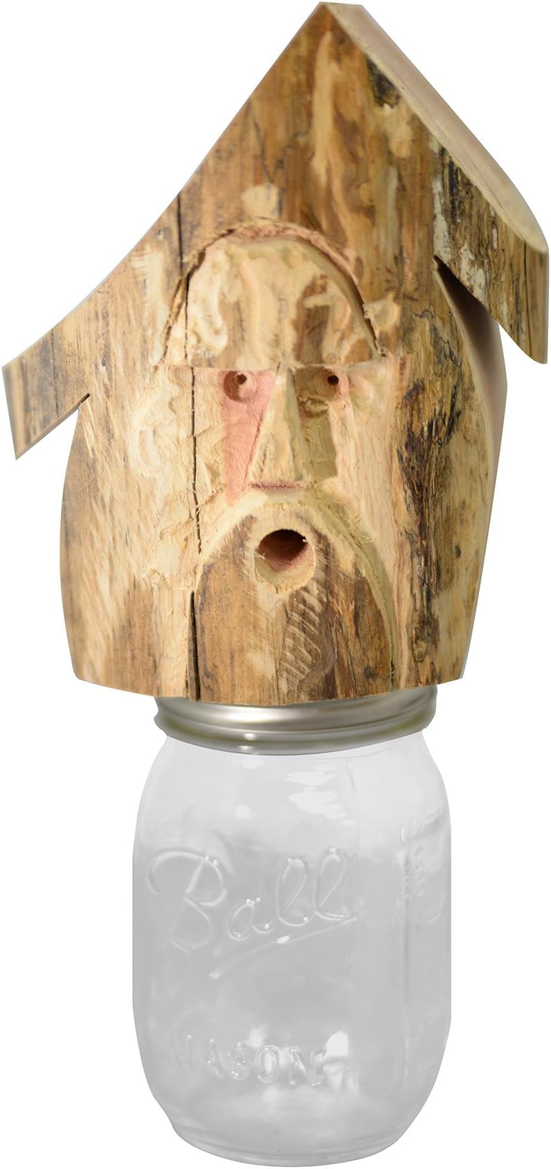 Artisan Carved Face Carpenter Bee Trap - Small (4.5"-6.5" Diameter)
