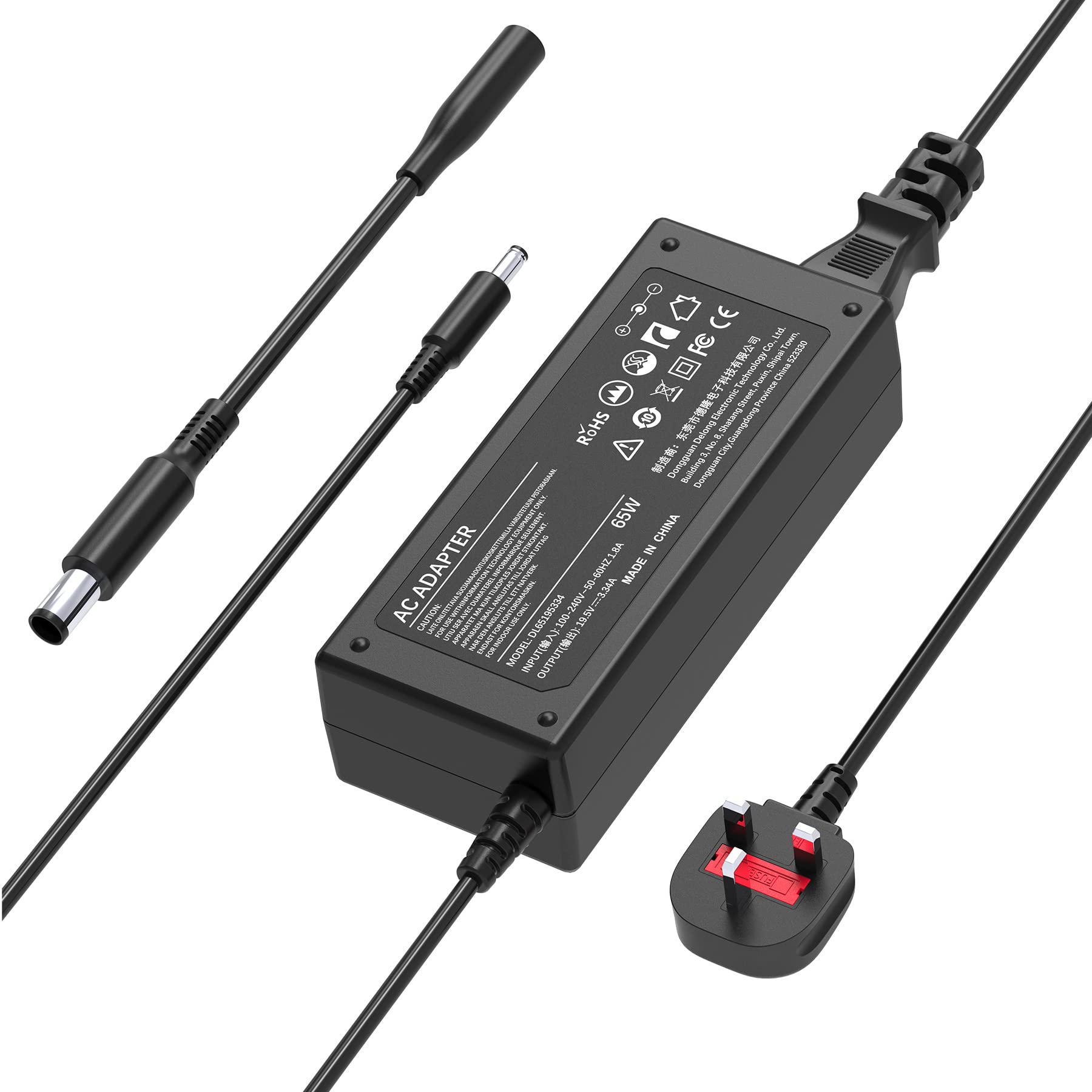 BIUBOTY 65W Laptop Charger Compatible with Dell Inspiron 17 15 14 13 11 7000 5000 3000 3505 3793 N5110 5559 5567 Latitude 3410 3420 3510 3520 E5470 7390 7490 XPS 13 15 9350 9360 LA65NS2-01 HA65NS5-00