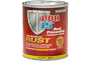 POR-15 Rust Preventive Coating, Stop Rust and Corrosion Permanently, Anti-rust, Non-porous Protective Barrier, 32 Fluid Ounces, Gloss Black