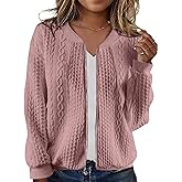 Women Zip Up Sweater Casual Outfits Cardigan Outerwear Trendy Winter Jacket Coat White M