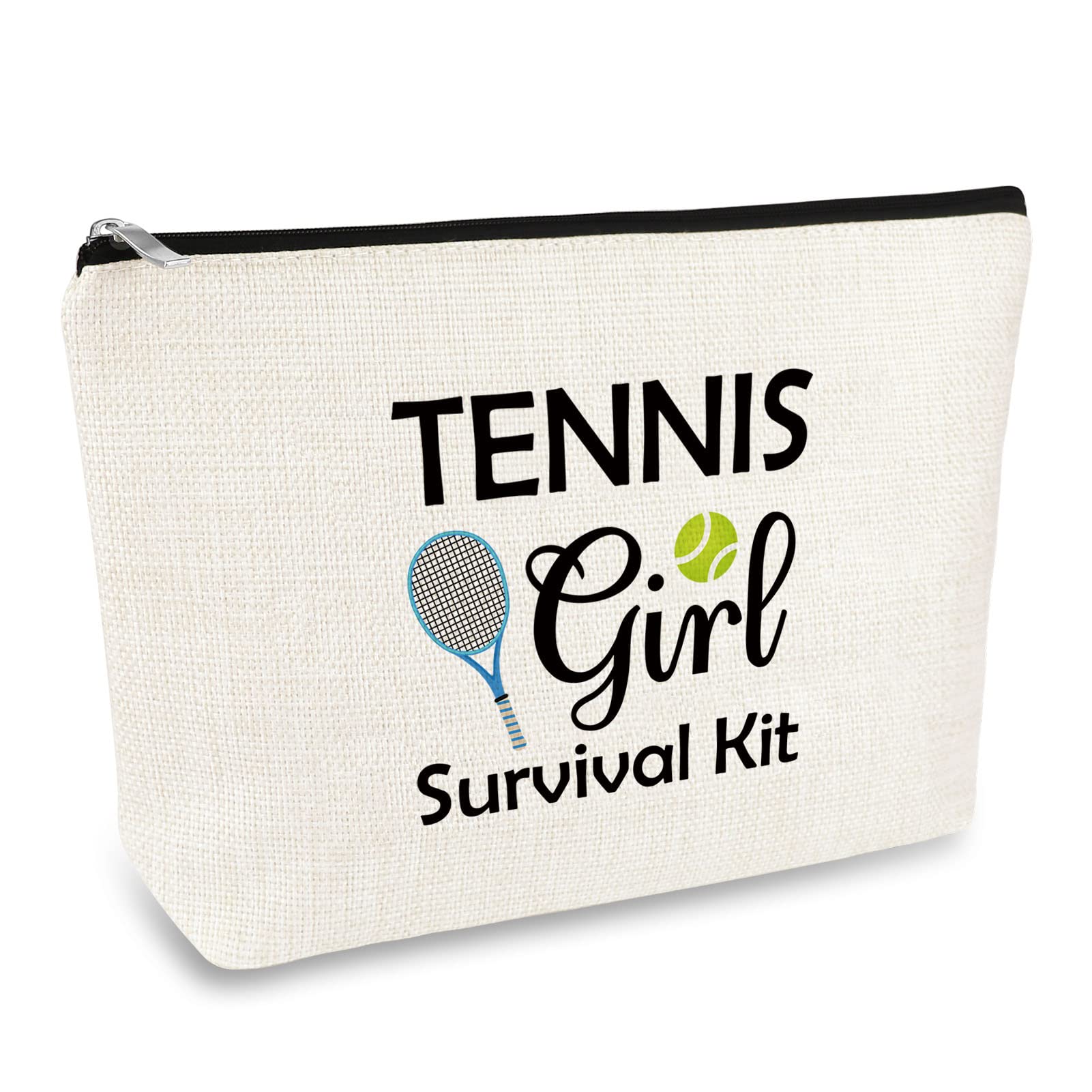 Tennis Girl Gift Tennis Makeup Bag for Girls Tennis Players Gifts Tennis Themed Gifts for Women Travel Cosmetic Pouch Tennis Team Gift Birthday Christmas Graduation Gift for Tennis Lover Friends