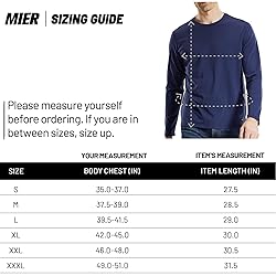 MIER Men Long Sleeve Soft Shirts Stretch Cotton T