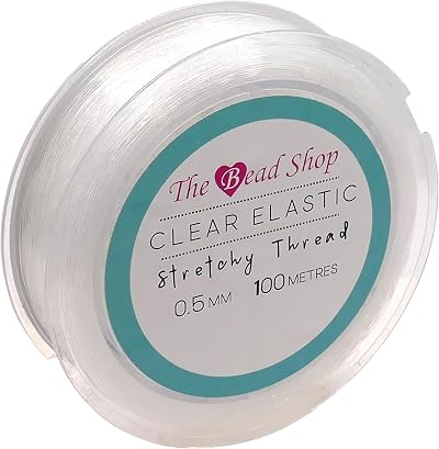 The Bead Shop Clear 0.5mm Elastic String 100m Bracelet Making