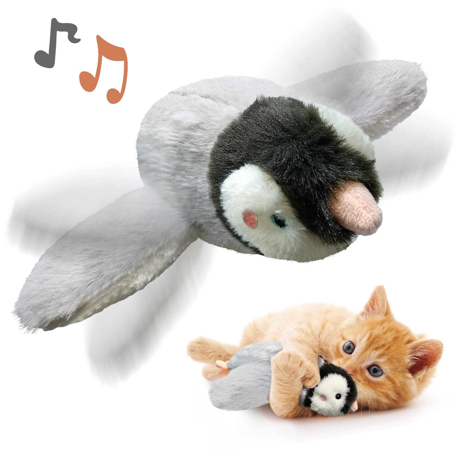 Photo 1 of KreizyGo Cat Toys, Flapping Wings Penguin, No Flying, Chirping Bird Interactive Catnip Toy for Kitten or Small Dogs, Touch Activated, Rechargeable