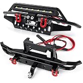 RCLIONS Aluminum Front and Rear Bumper Set Upgrades for TRX4M Bronco 1/18th RC Crawler Truck Car Parts