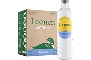 Loonen Still Spring Sourced Water, Glass Bottled with Minerals, Magnesium, Potassium, Calcium, Sodium, PFAS Free, Plastic Free, NSF Certified, American Made, Clean Hydration, Pack of 6, 750mL