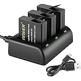 Neewer Battery Charger Set Compatible with GoPro Hero 5 Black/Hero(2018)/Hero 6/Hero 7 Black(3-Pack 1500mAh AHDBT-501 Replace