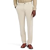 IZOD Men's Non-Iron Stretch Straight Fit Flat Front