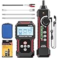 RJ45 Network Cable Tester and Tracer, VXSCAN NF-8209S Ethernet Cable Tester Wire Tracer with NCV & Lamp for CAT5 CAT6 CAT6a - Cont/Length Measurement/SCAN/Flash/QC/NCV/POE Tester