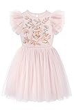 Tutu Dress for Girls - Embroidered Tulle Tiered