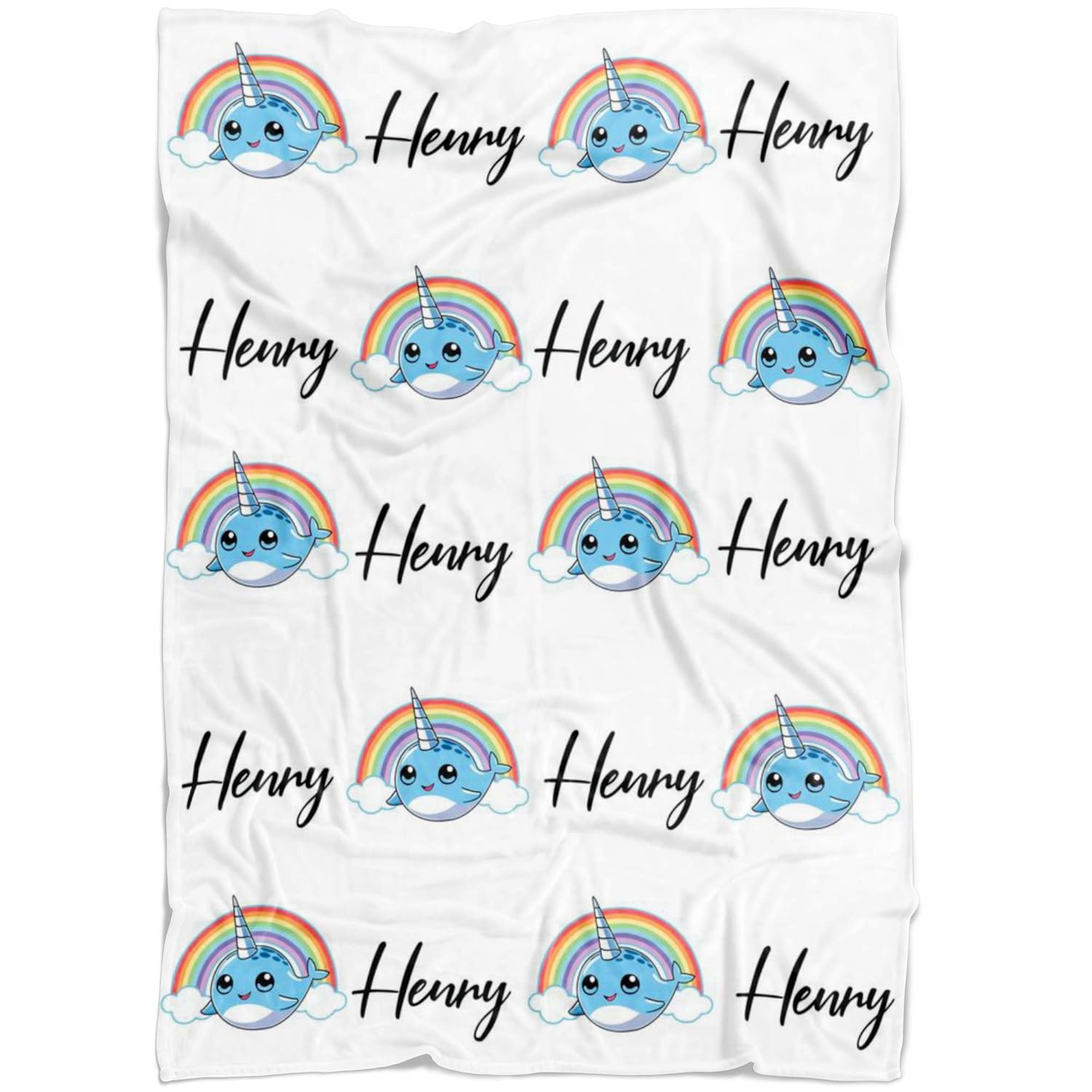 personalized rainbow baby blanket