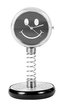 Smiley Spiral Black Clock AS A Gift for All Occasions