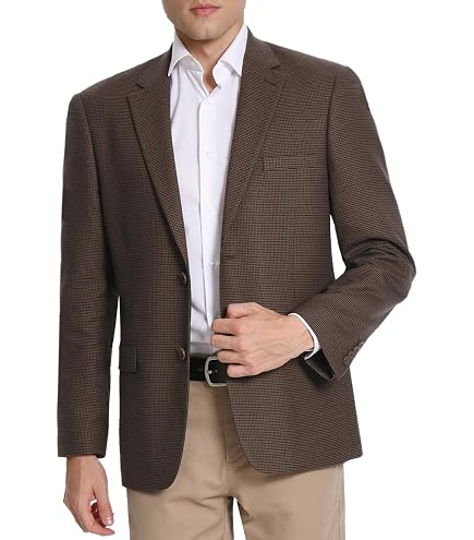 Brooks Brothers Men's Red Fleece Slim Fit Wool/Cotton Two Button
