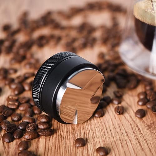 Strumento Di Distribuzione Espresso 51 Mm KNODOS – Livellatore Con Manico In Legno, Profondità Regolabile, In Acciaio Inox, Per Portafiltri Delonghi E Smeg