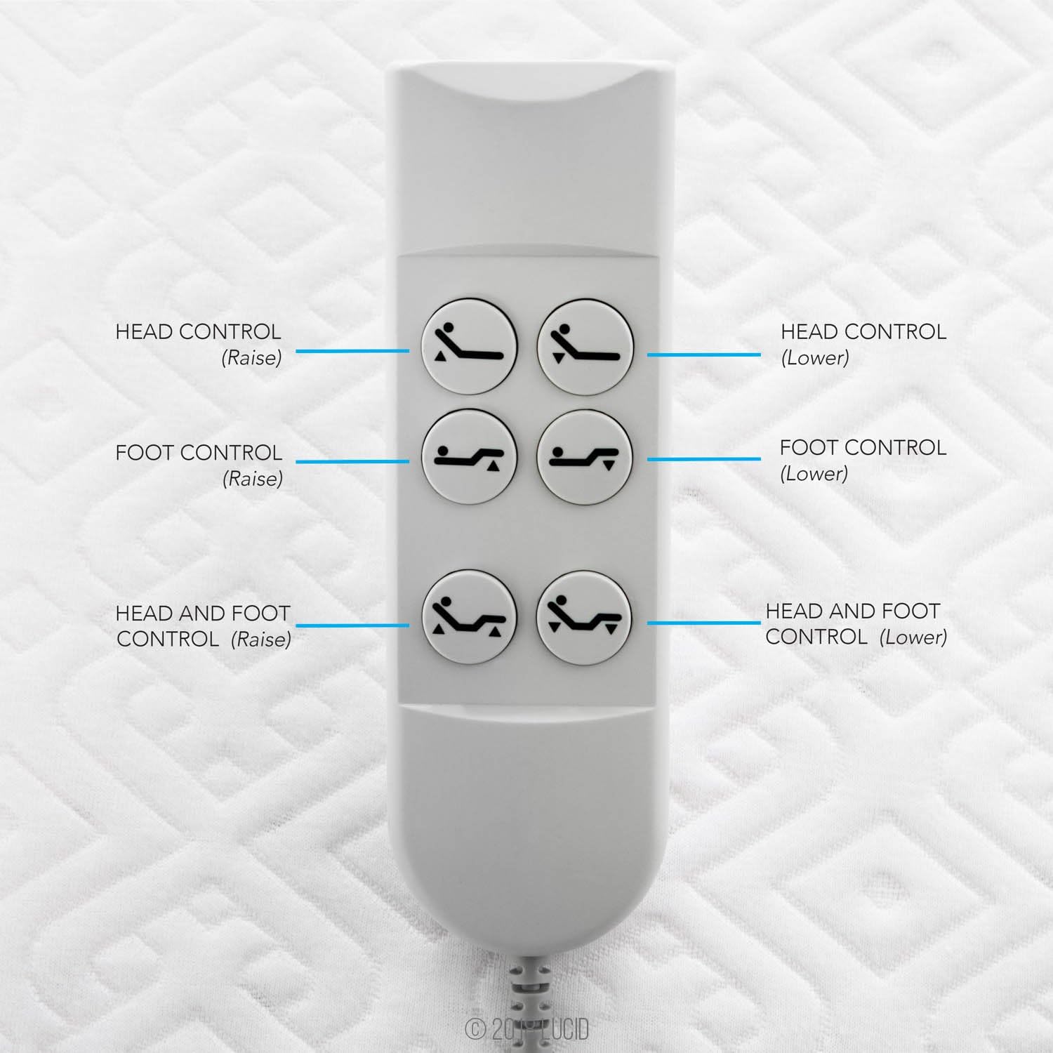 LUCID Steel Frame Adjustable Bed Base, Twin XL