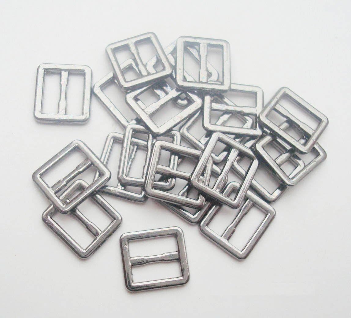 20pcs/lot bjd Buckle DIY Patchwork Buckle Handmade Sewing Mini Buckle for bjd Dolls Clothing Adjustable Button (Gun Metal)