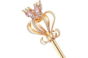 JamingHG Gold Pearl Rhinestone Scepter Festival Wand Pageant Costume Props