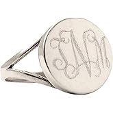 The Personal Exchange Round Monogram Sterling Silver Ring