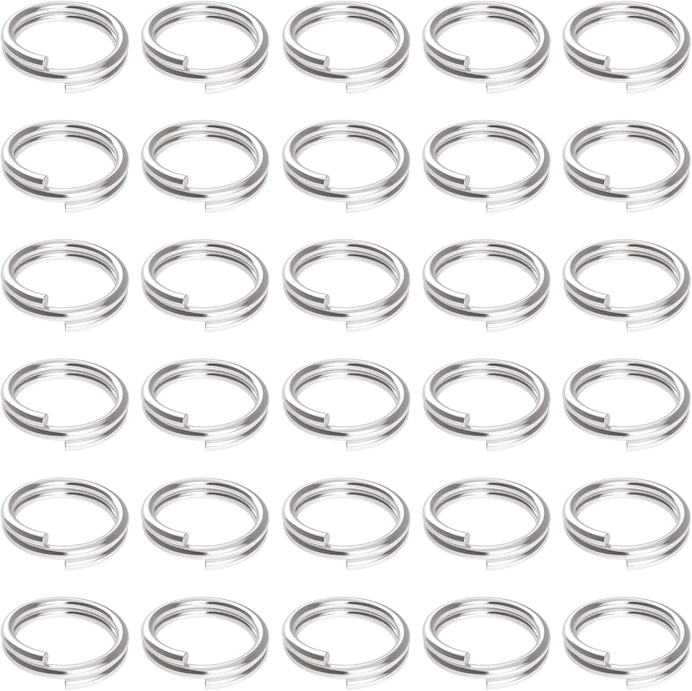 Uniclife 100 Pack 10mm Mini Split Jump Rings Double Loop for Jewelry DIY