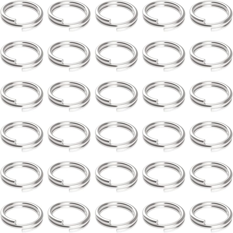 Uniclife 100 Pack 10mm Mini Split Jump Rings Double Loop for Jewelry DIY