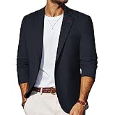 PJ PAUL JONES Mens Blazer Casual Sport Coats Lightweight One Button Suit Jacket for Summer