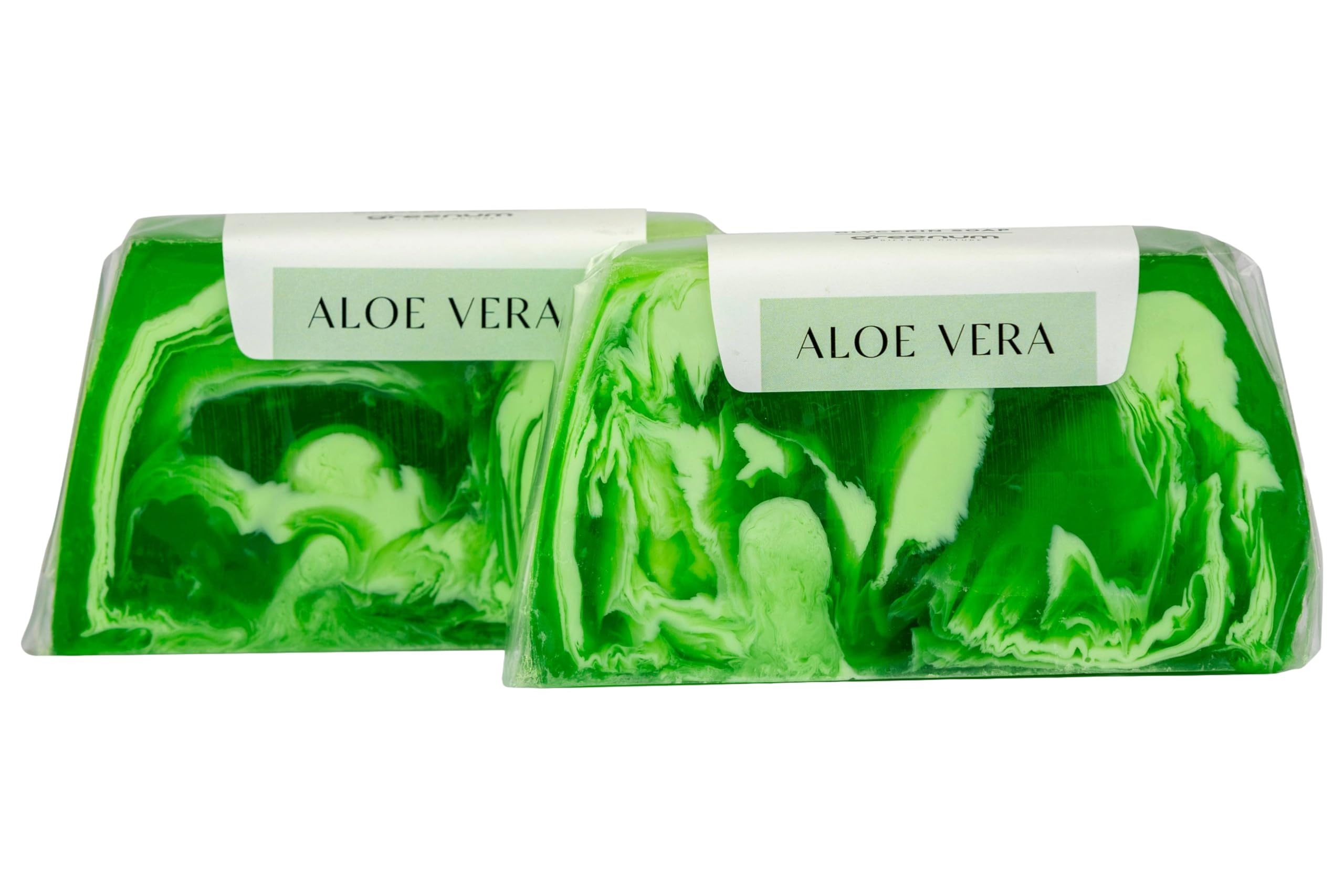 greenum GIFTS OF NATURE Block Soap, Natural Soap with Fragrance, Vegan, Solid Shower Gel, for All Skin Types, Soap Bar for Face, Body, Hair, 100 g (Aloe Vera, Set of 2)