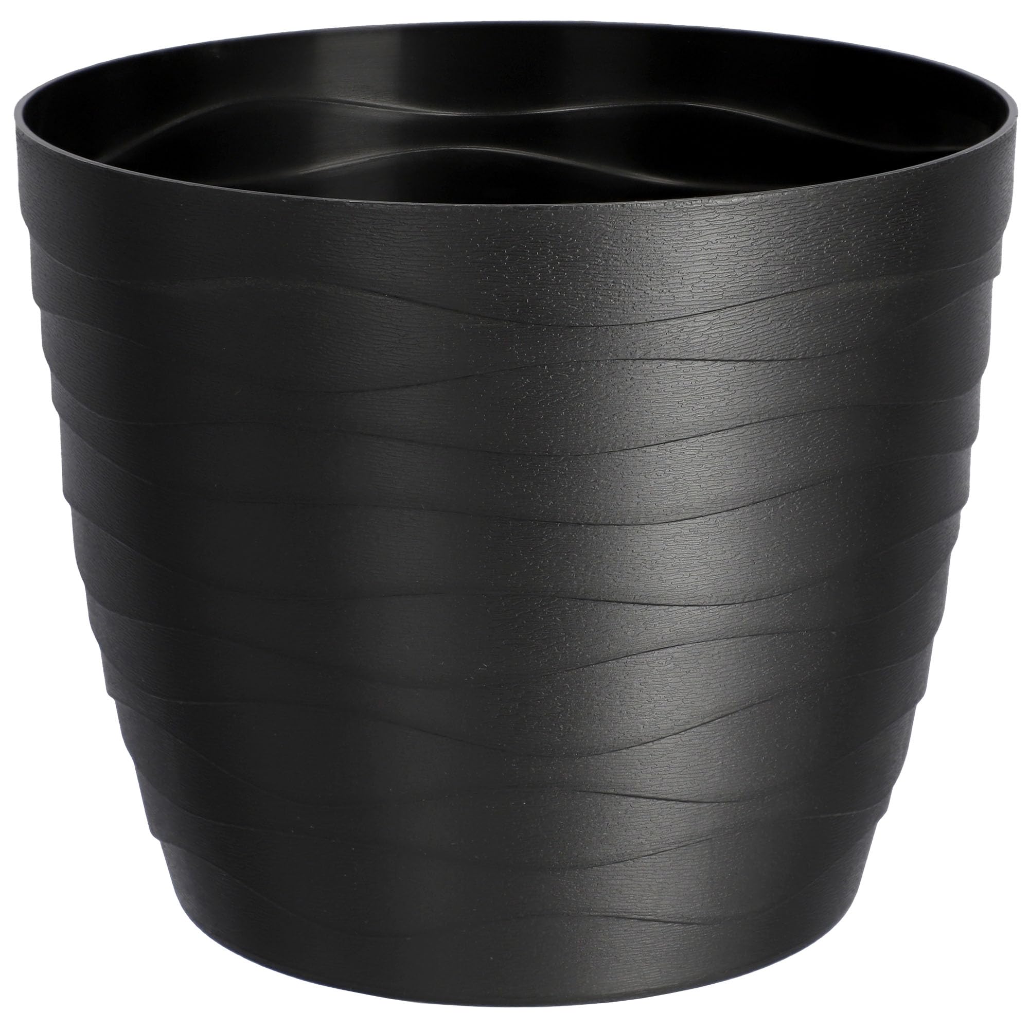KADAX Plant Pot, Lightweight Planter with Elegant Design for Living Room, Indoor Flower Pot for Houseplants, Succulents, Herbs (⌀ 11 cm, Black)