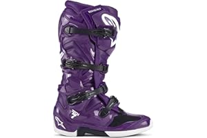 Alpinestars Tech 7 Boots, High-Performance Motocross Boots, CE-Certified, 10, Purple