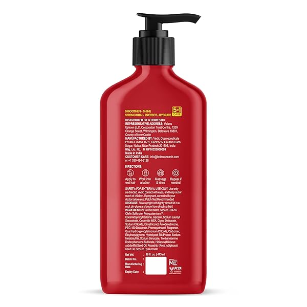 BOTANIC HEARTH HIBISCUS SHAMPOO INFUSED WITH ROSEHIP OIL, HYDROLYZED SILK PROTEIN & HYALURONIC ACID CLARIFYING SHAMPOO TO SMOOTH, ADD SHINE & STRENGTHEN HAIR| FOR ALL HAIR TYPES, 16 FL OZ