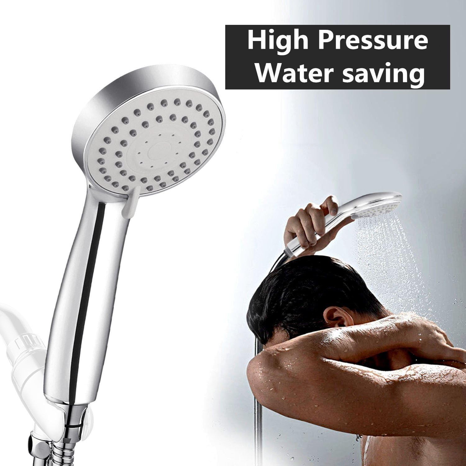 IceMoon High Pressure Handheld Shower Head with Powerful Shower Spray