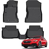 Auxko All Weather Floor Mats Fit for Subaru WRX 2022-2024 2025 TPE Rubber Liners WRX Accessories Set All Season Guard Odorless Anti-Slip Floor Mats