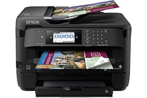 Epson WF-7720 Wireless Wide-Format Colour Inkjet Printer with Copy, Scan, Fax, Wi-Fi Direct and Ethernet, Black