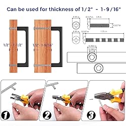 Ravinte 40 Pack 3-1/2 inch Hole Centers Matte Black