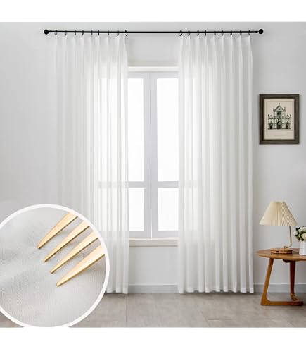 Curtainworks Soho Voile Sheer Curtain Panel, Tessuto, Winter
