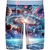 Ethika Men’s Boxer Brief, Knee Length, 4-Way Stretch Performance Underwear with Graphic Prints - Searching
