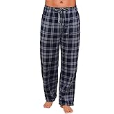 ENJOYNIGHT Mens Flannel Pajama Pants 100% Cotton Lounge Bottoms Plaid Pjs